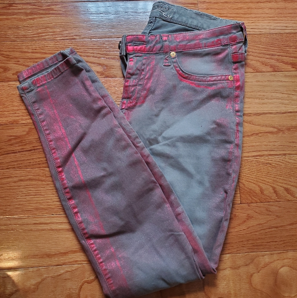 Robin's Jean Gray and Pink Skinny Jeans